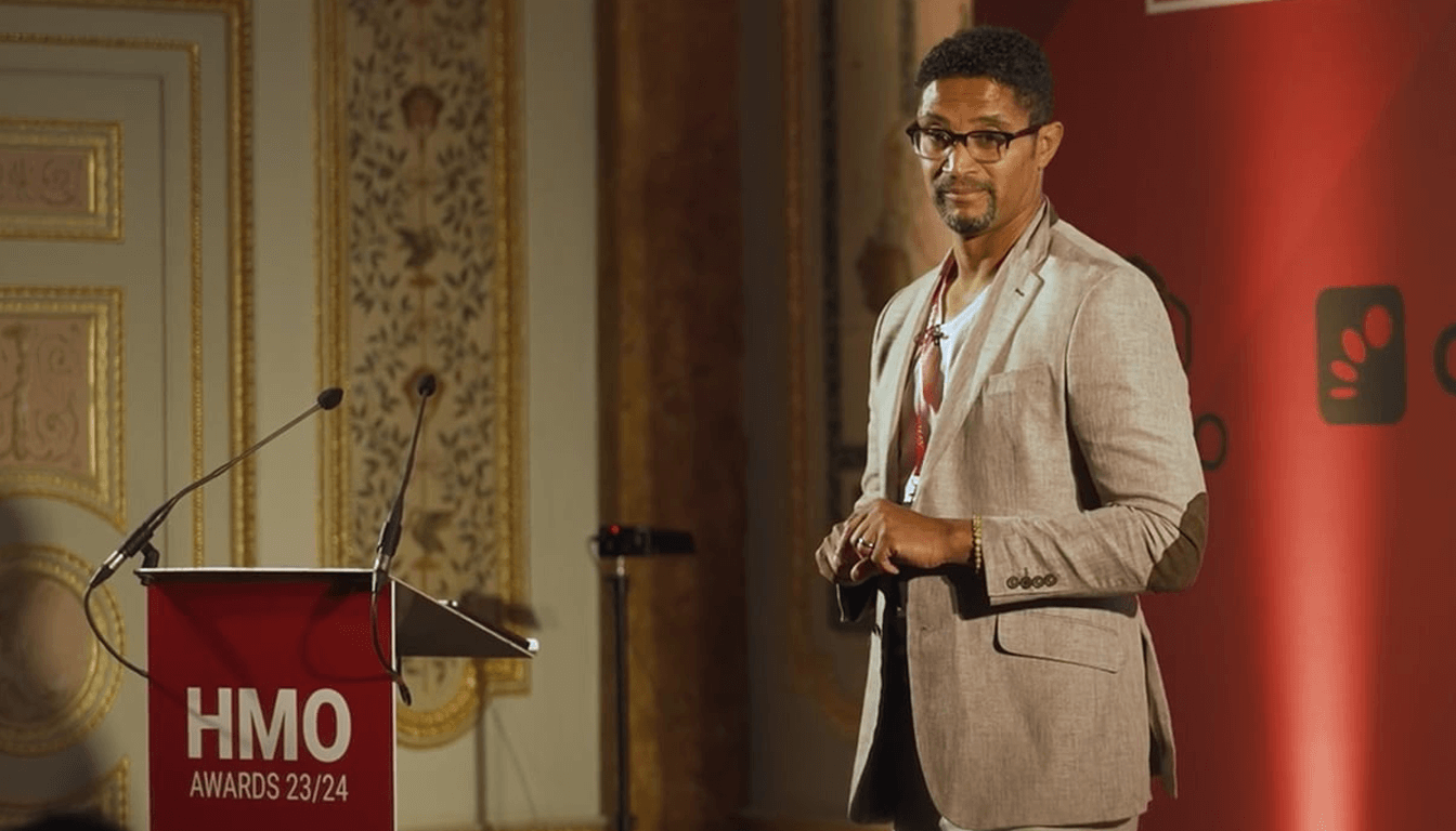 Williams Johnson speaking at the HMO Awards